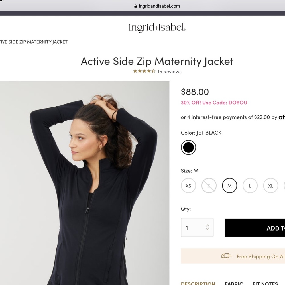 Ingrid & Isabel Maternity Jacket - Small
